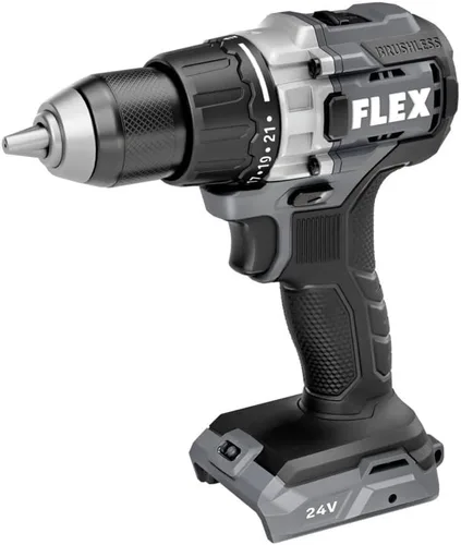 Miniatura 7 de FLEX Kit de taladro de 2 velocidades sin escobillas de 24 V sin escobillas de 1/2 pulgada y 1000 In-Lbs con (2) batería de litio de 2.5 Ah