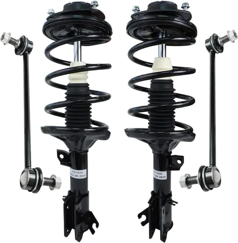 Miniatura 9 de Detroit Axle - Puntales delanteros con resorte helicoidal + enlaces de extremo de barras estabilizadoras de repuesto para Ford Flex Lincoln MKT