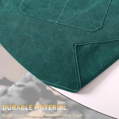 Miniatura 6 de Tosewever - Delantal de lona con espalda cruzada de chef de algodón para hombres y mujeres con bolsillos grandes
