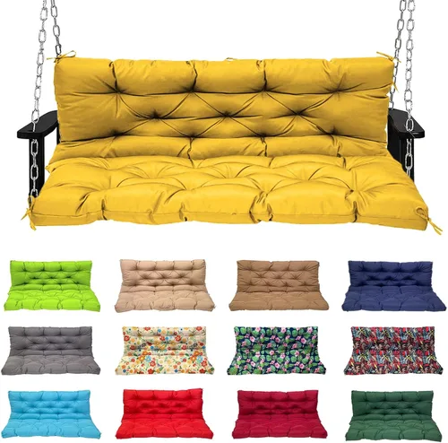 Miniatura 2 de Swing Cushions 2 Seater Replacement Waterproof Porch Swing Cushions with Backrest Thicken 4" Replacement Swing Cushions for Outdoor Furniture Patio