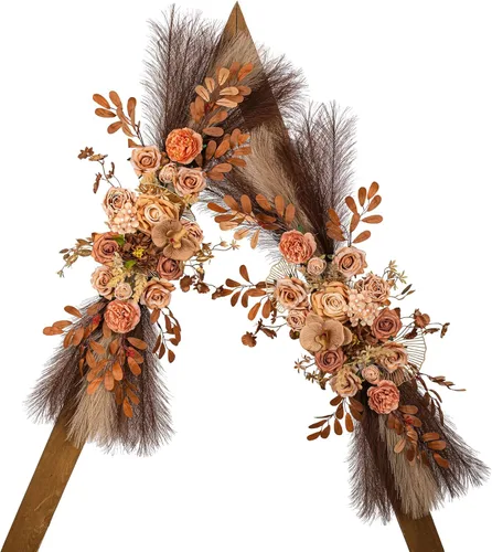 Miniatura 31 de Lisuun Flores de arco de boda, flores artificiales para decoración, guirnalda de flores grandes para estilos bohemios, decoración floral