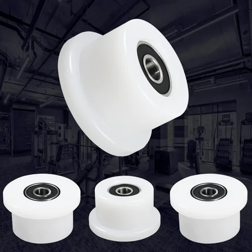 Miniatura 7 de Qty.4 Ruedas mecanizadas/rodillos compatibles con reemplazo total de gimnasio, se adapta a los modelos 1000, 1100, 1400, 1500, 1600, 1700, 1800