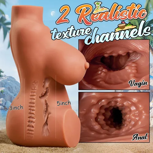 Miniatura 4 de Masturbador masculino, muñeca sexual realista, 7.2 libras, muñecas sexuales para hombres con pechos suaves, vagina y anal para hombres, masturbador