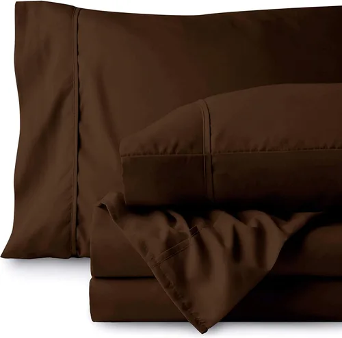 Miniatura 13 de RRlinen Juego de sábanas de tamaño individual, sábanas de lujo para hotel, extrasuaves, bolsillos de 26 pulgadas de profundidad, fácil ajuste