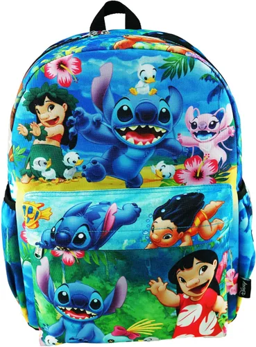 Lilo And Stitch A19563 Mochila grande de 16 pulgadas con compartimento para portátil - A19563 multicolor, Varios colores, Computadora portátil