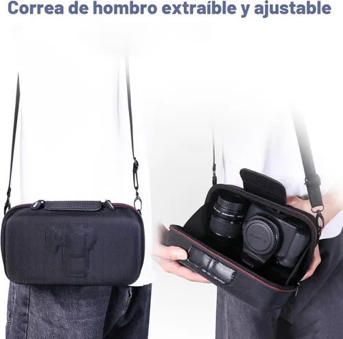 Miniatura 7 de LTGEM Estuche para cámara para Canon EOS Rebel T7 / R50 / R100 / R50 V / T6 / R8 / R10 / RP / SL3 / R5 / T100 DSLR SLR y lente de 18-55mm/18-45mm