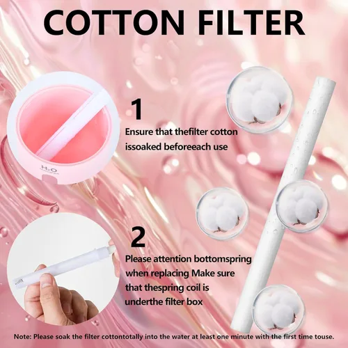 Miniatura 6 de Lisacool Humidificador pequeño, mini humidificador portátil para dormitorio, oficina, automóvil, viajes con luz nocturna, apagado automático, súper