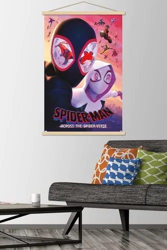 Miniatura 2 de Trends International Marvel Spider-Man: Across The Spider-Verse - Póster de pared de una hoja de máscaras, 22.375 x 34 pulgadas, paquete de Juego