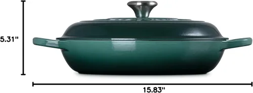 Miniatura 8 de Le Creuset Signature - Sartén de hierro fundido esmaltada con mango de hierro, 3,5 qt., alcachofa
