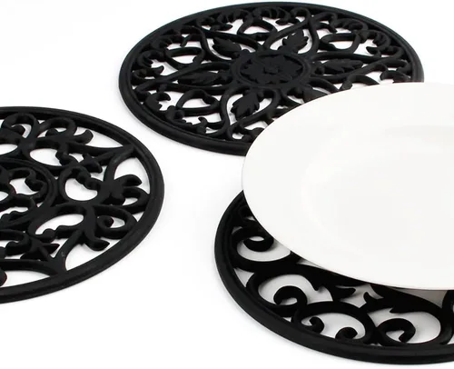 Miniatura 2 de ME.FAN Salvamanteles para Platos/Ollas/Sartenes, 3 Piezas de Almohadillas de Silicona, Almohadillas Calientes Flexibles/Durables/Antideslizantes