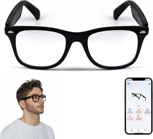 Miniatura 13 de Lentes inteligentes Al 2026 para hombres y mujeres, lentes de traducción Bluetooth con 164 idiomas, lente de cambio de color, música y llamadas