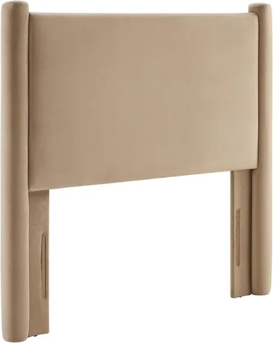 Miniatura 36 de Modway Rael Queen - Cabecera tapizada con pilares en color gris pardo - Cabecera de terciopelo resistente a las manchas para camas tamaño Queen Topo