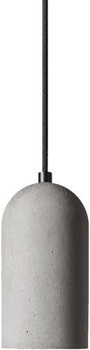 Paquete de 2 luces colgantes de cemento gris, moderna lámpara colgante de techo de hormigón de 3.5 pulgadas, altura ajustable de 78 pulgadas,