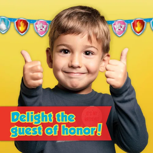 Miniatura 6 de Decoraciones de cumpleaños de Paw Patrol Sirve a 16 invitados Suministros de fiesta de Paw Patrol con licencia oficial Pancarta, mantel