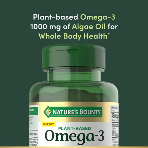 Miniatura 3 de Nature's Bounty Omega 3, suplemento de ácidos grasos omega 3 de origen vegetal, 520 mg, apoya la salud de todo el cuerpo, incluyendo corazón, piel