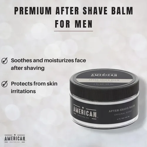 Miniatura 3 de American Shaving Co - Bálsamo para después del afeitado para una piel suave (aroma original), sedosa y libre de irritación, calma e hidrata la cara