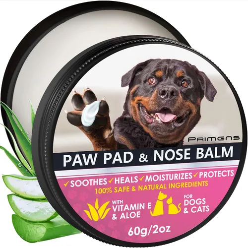 Bálsamo natural para patas de perro, protección de patas para pavimento caliente, cera de patas de perro para patas secas y nariz, humectante de