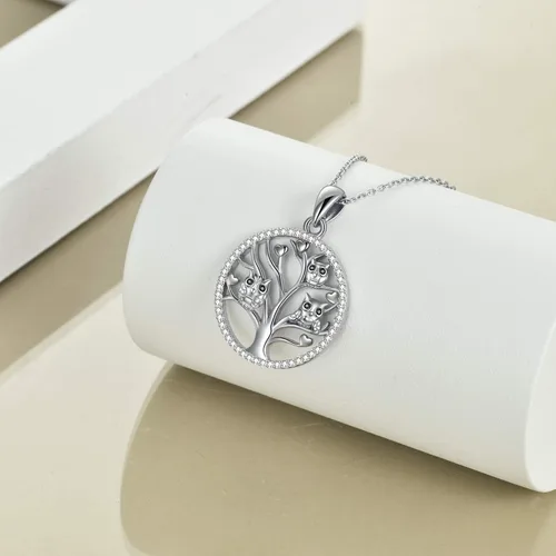Miniatura 4 de Owl Gift for Women Owl Tree of Life Pendant Necklace for Women 925 Sterling Silver Tree of Life Owl Jewelry Gift for Women Mother