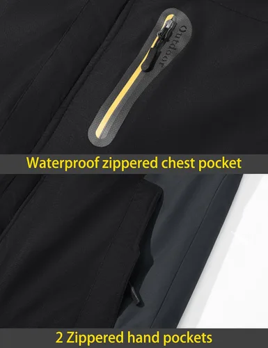 Miniatura 6 de TACVASEN Men's Winter Ski Jacket Waterproof Snow Coats Snowboard Fleece Lining Jacket Warm Parka with Hooded