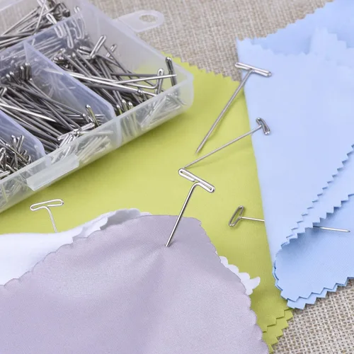 Miniatura 4 de Outus Kit de 450 pines en T de acero inoxidable con caja transparente para cabeza de espuma, pasadores largos y rectos para coser, manualidades