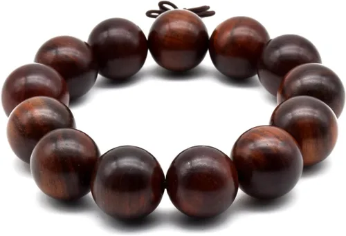 Miniatura 36 de Zen Dear Brazalete y collar de meditación Mala, para cultura budista y oración busita, cuentas de Buddha, unisex, palisandro natural