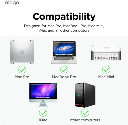 Miniatura 2 de Adaptador elago FireWire 400 a 800 (negro) para Mac Pro, MacBook Pro, Mac mini, iMac y todas las demás computadoras..