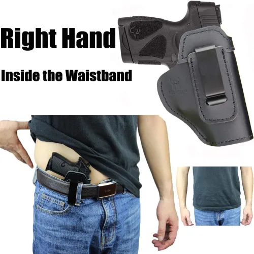 Miniatura 5 de IWB - Funda de cuero para interior de cintura oculta que se adapta a: Taurus G2C G3C / G2S / TH9c TH40c COMPACT / PT111 MILLENNIUM G2 / 709 740 SLIM