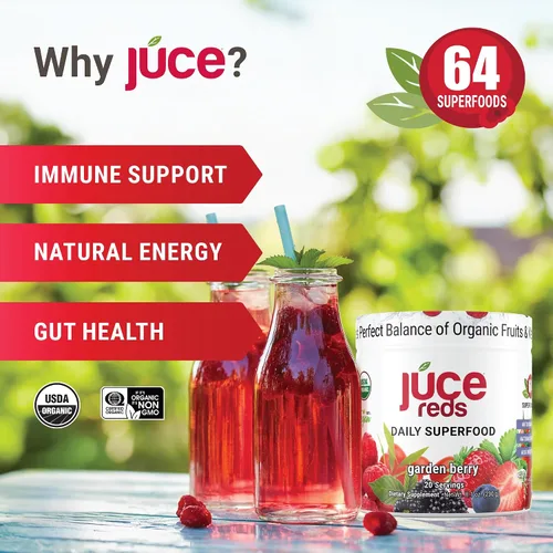 Miniatura 3 de Terra Kai Organics JUCE Greens – Mezcla para bebida superalimento - Impulsa la inmunidad y la desintoxicación con USDA vegetales verdes orgánicos