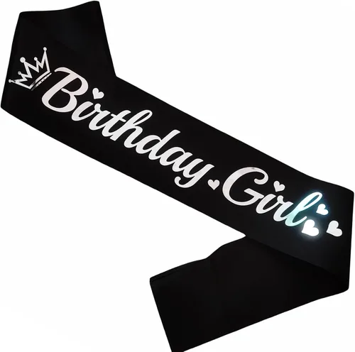 Miniatura 8 de Banda de cumpleaños para niña, banda de cumpleaños de papel de aluminio rosa para niña, divertidas decoraciones de fiesta de cumpleaños, ideas