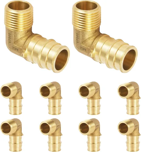 Miniatura 22 de Paquete de 2 accesorios HeSun PEX-A, codo de expansión de rosca NPT macho de 3/4 pulgadas PEX-A x 3/4 pulgadas, ASTM F1960098-2)
