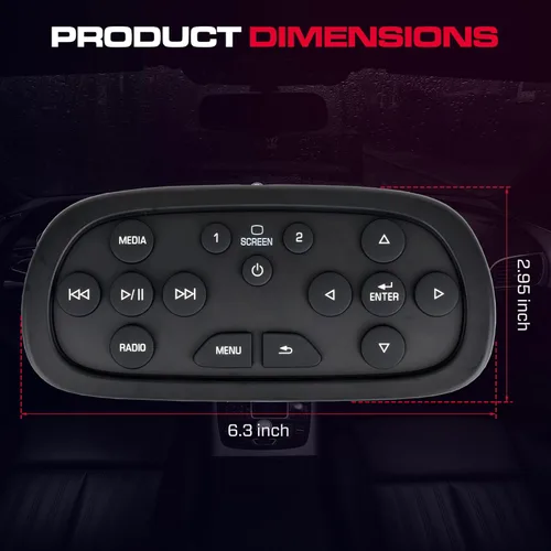 Miniatura 7 de 84012998 Consolas superiores traseras con control remoto de entretenimiento de DVD compatible con Chevy Suburban/Tahoe y GMC Yukon 2013-2020