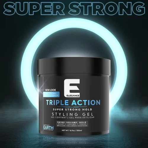 Miniatura 3 de E Elegance Earth Fragrance Gel para el cabello de triple acción para hombres y mujeres - Sujeción súper fuerte, volumen extremo y brillo de larga