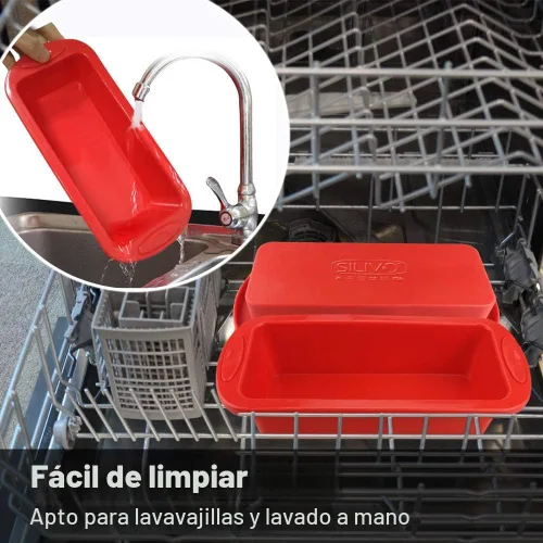 Miniatura 7 de SILIVO Moldes de silicona para pan y pan (paquete de 2), molde antiadherente de silicona para hornear para pan casero, pan y pastel de carne, 8.9 x