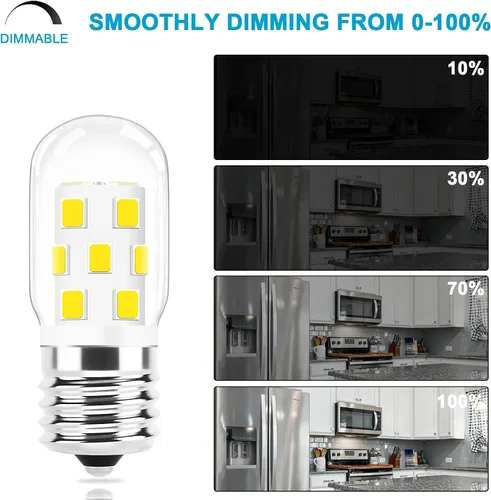 Miniatura 3 de Bombilla LED E17 regulable, equivalente a 30-40 W de incandescente, blanco natural 4000K, apta para microondas sobre la estufa de LG Whirlpool