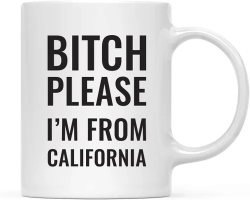 Miniatura 24 de Andaz Press Taza de café de 11 onzas, regalo de broma, Bitch Please I'm from Alabama, paquete de 1, incluye caja de regalo, divertidas ideas