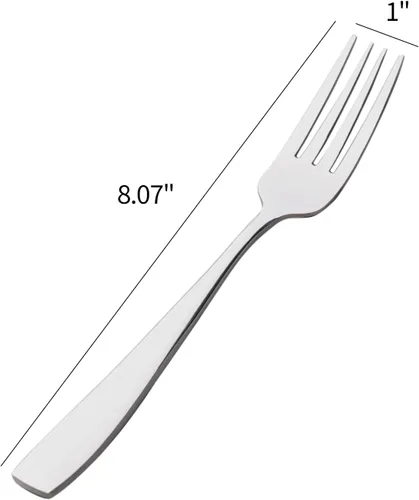 Miniatura 2 de Tenedores de cena de acero inoxidable de 12 piezas, tenedores de mesa, 8.07 pulgadas