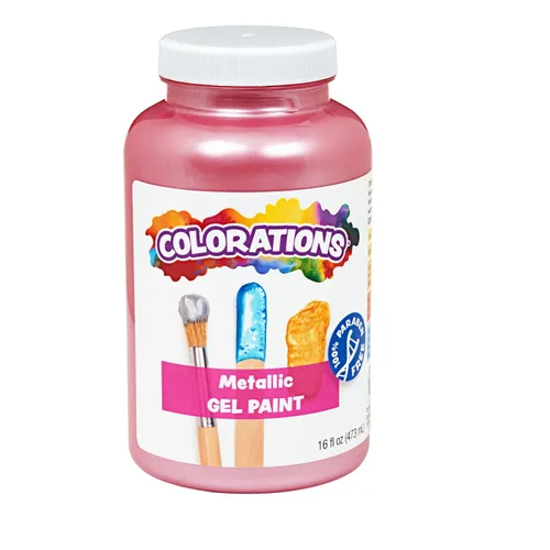 Miniatura 12 de Colorations Pinturas de Témpera en Gel Metálicas, 16 oz, 8 Colores, Pintura No Tóxica, Pintura para Manualidades, Pintura para Niños, Pintura