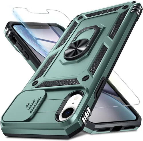 Miniatura 148 de Janmitta - Funda para iPhone 14 Pro con cubierta deslizante para lente de cámara incorporada + protector de pantalla, funda de cuerpo completo
