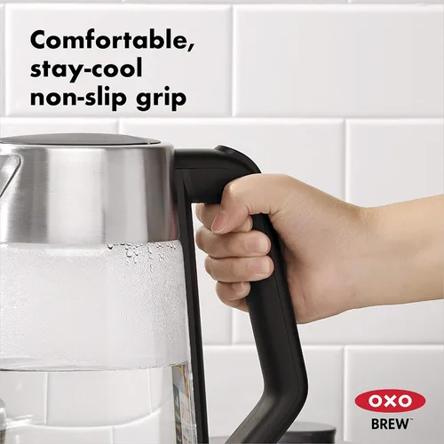 Miniatura 17 de OXO Hervidor eléctrico de vidrio, inalámbrico, de acero inoxidable