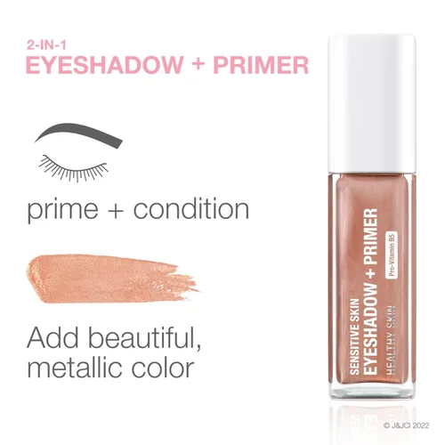 Miniatura 5 de Neutrogena - Sombra de ojos + base para piel sensible, sombra de ojos metálica larga duración, 2 en 1 para piel sensible con Pro-Vitamina B5, Oro