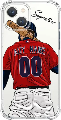 Miniatura 19 de Funda de béisbol transparente con nombre y número personalizados para iPhone 17 Air 16 15 Pro Max 14 13 Mini 12 11 Xs Xr SE3 8 7 6 Plus, con 4