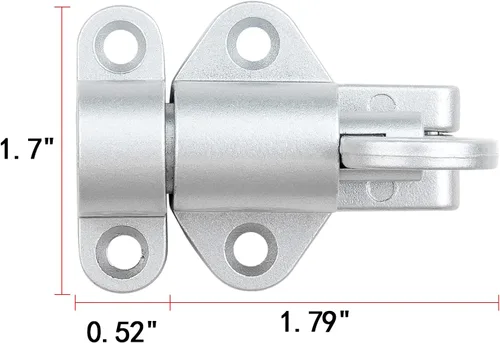 Miniatura 2 de INIRET 4 paquetes de pestillos de cierre automático, cerradura de puerta de resorte gris plateado, pestillo de perno resistente de aleación de Plata