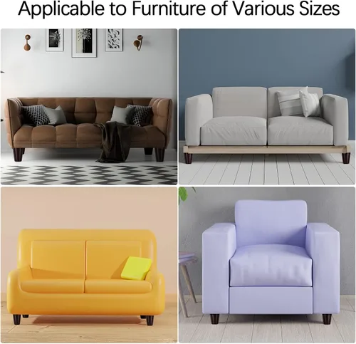Miniatura 6 de TURSTIN 8 patas redondas para muebles de 3 pulgadas, patas redondas de madera maciza con tuercas en T M8, patas de sofá, patas de repuesto