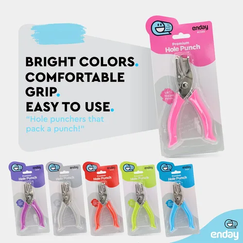 Miniatura 6 de Emraw Premium Perforadora de un Solo Agujero con Empuñadura de Amortiguación, Perforadora de Agujeros de Alta Resistencia para Tarjetas