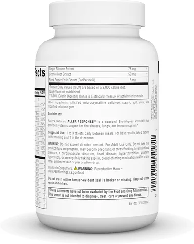 Miniatura 3 de Source Naturals Aller-Response - Apoyo Inmune Estacional - 90 Tabletas