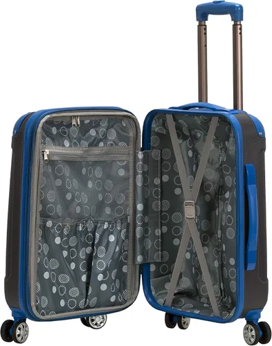 Miniatura 5 de Rockland London Equipaje con carcasa rígida con ruedas, gris, blanco, (Tutti Fruiti)), F1901-TWOTONE GREY