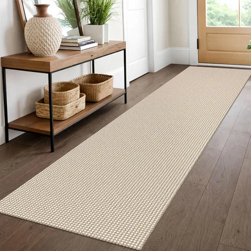 Miniatura 28 de EARTHALL Alfombra de pasillo 3x14 pies, alfombras lavables extra largas para pasillos, tejidas, antideslizante, alfombra trenzada para entrada