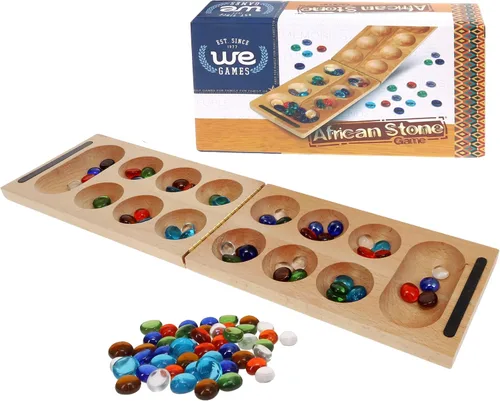 Miniatura 7 de WE Games Juego de mesa plegable de madera maciza Mancala - 18 pulgadas, juegos divertidos para la noche de juegos familiares, juegos familiares