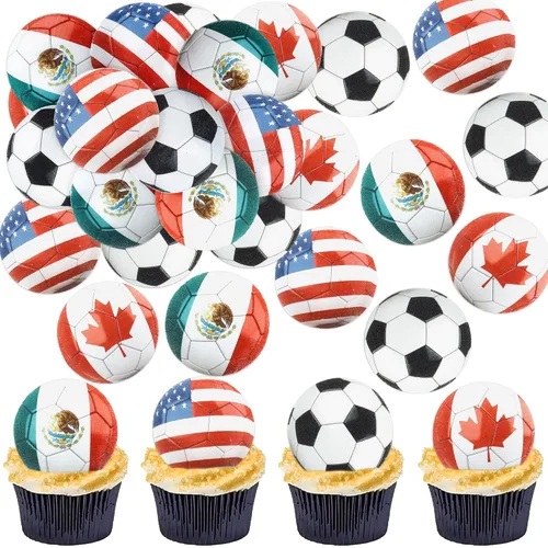 Miniatura 13 de Ercadio Paquete de 24 adornos para cupcakes de fútbol americano Oh Baby - Púas de rugby con purpurina negra para temática deportiva, baby shower