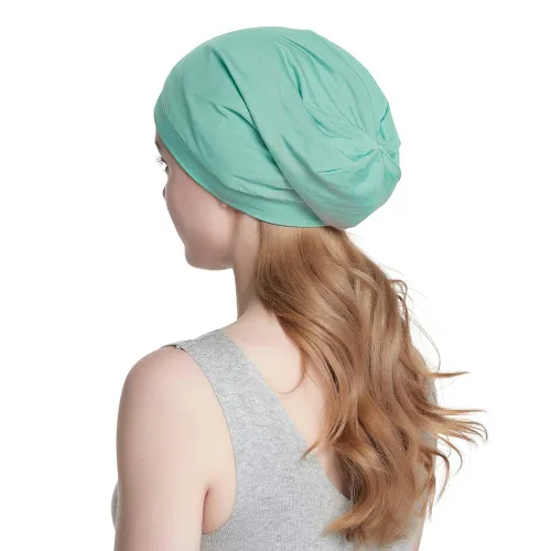 Miniatura 83 de Alnorm - Gorro con forro de satén y suave banda elástica para hombres y mujeres, talla única Se ajusta a la mayoría